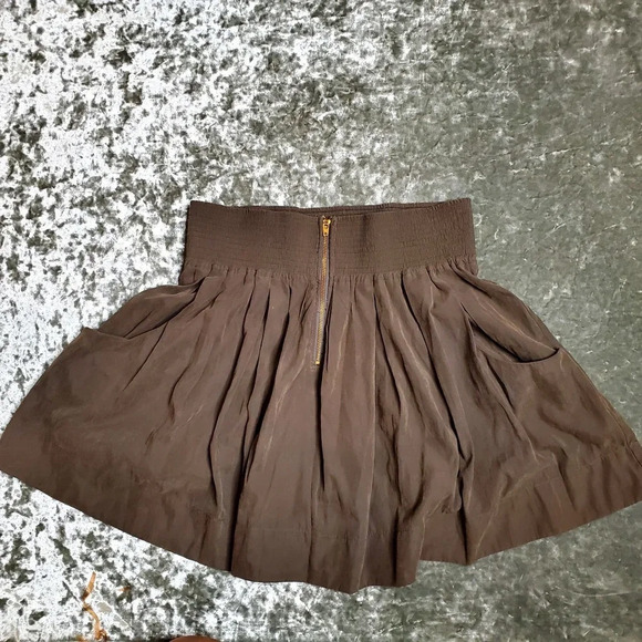 MetroPark Green Pleated Skater Skirt - Picture 1 of 7